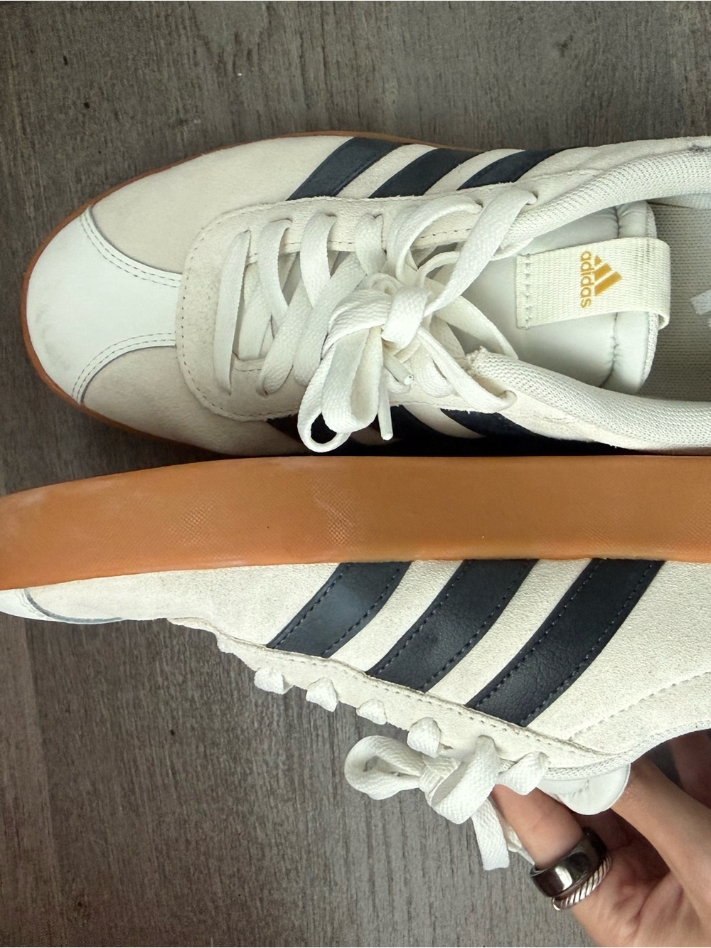 adidas White Canvas Sneakers